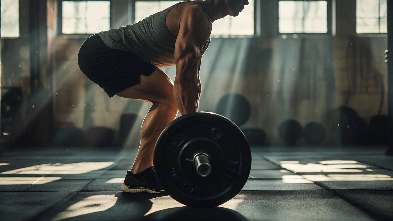 Lifter performing a deadlift with proper form