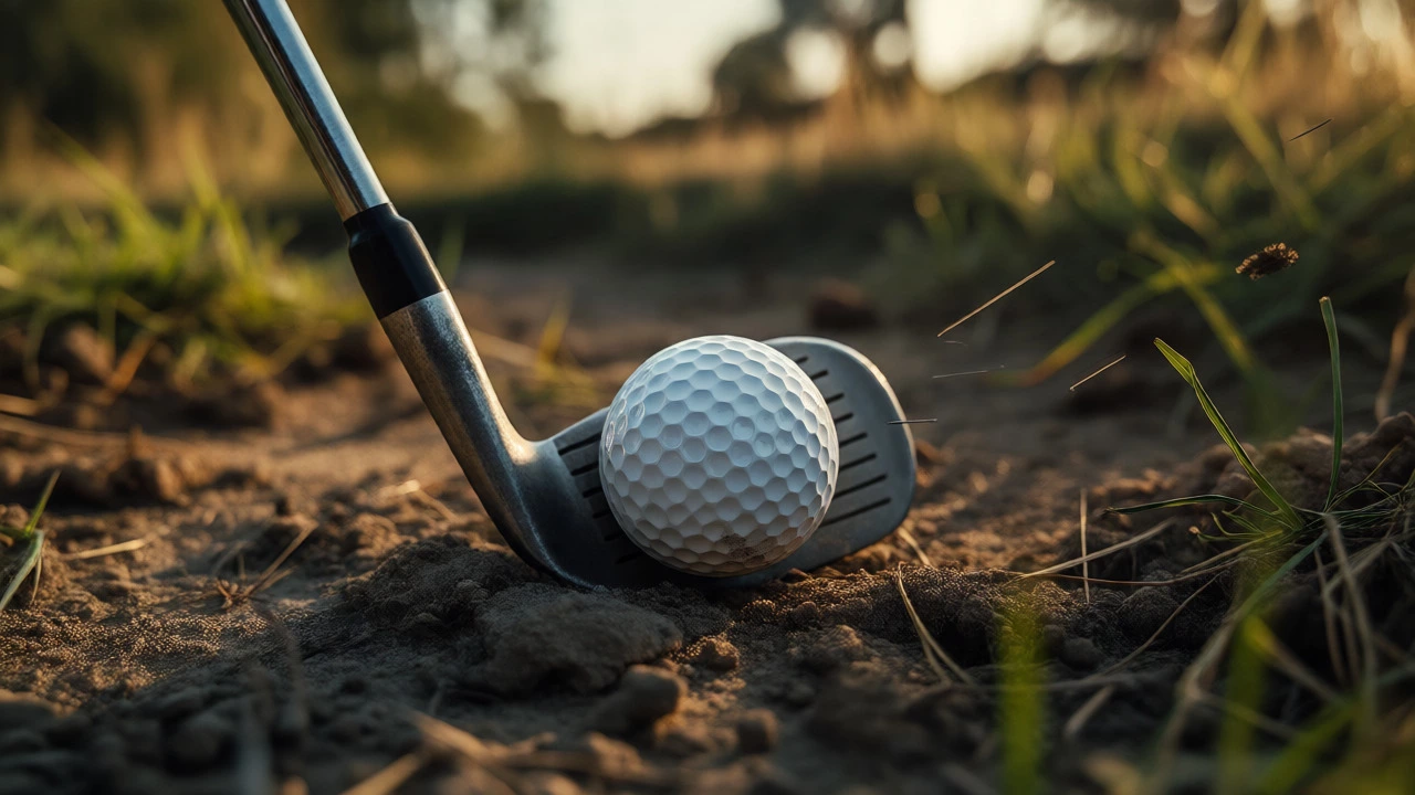 Golf ball shanking sideways from an iron club